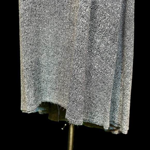 T Alexander Wang Leather Trim Collar Sleeveless Trapeze Flow Dress in Ink/Ivory - Picture 14 of 14